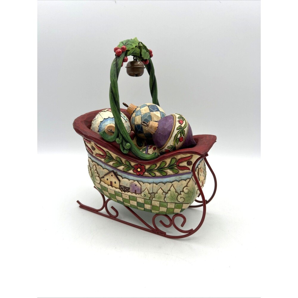 Jim Shore Heartwood Creek 2007 Sleigh Bells Ring w/5 Ornaments 4009195 Christmas